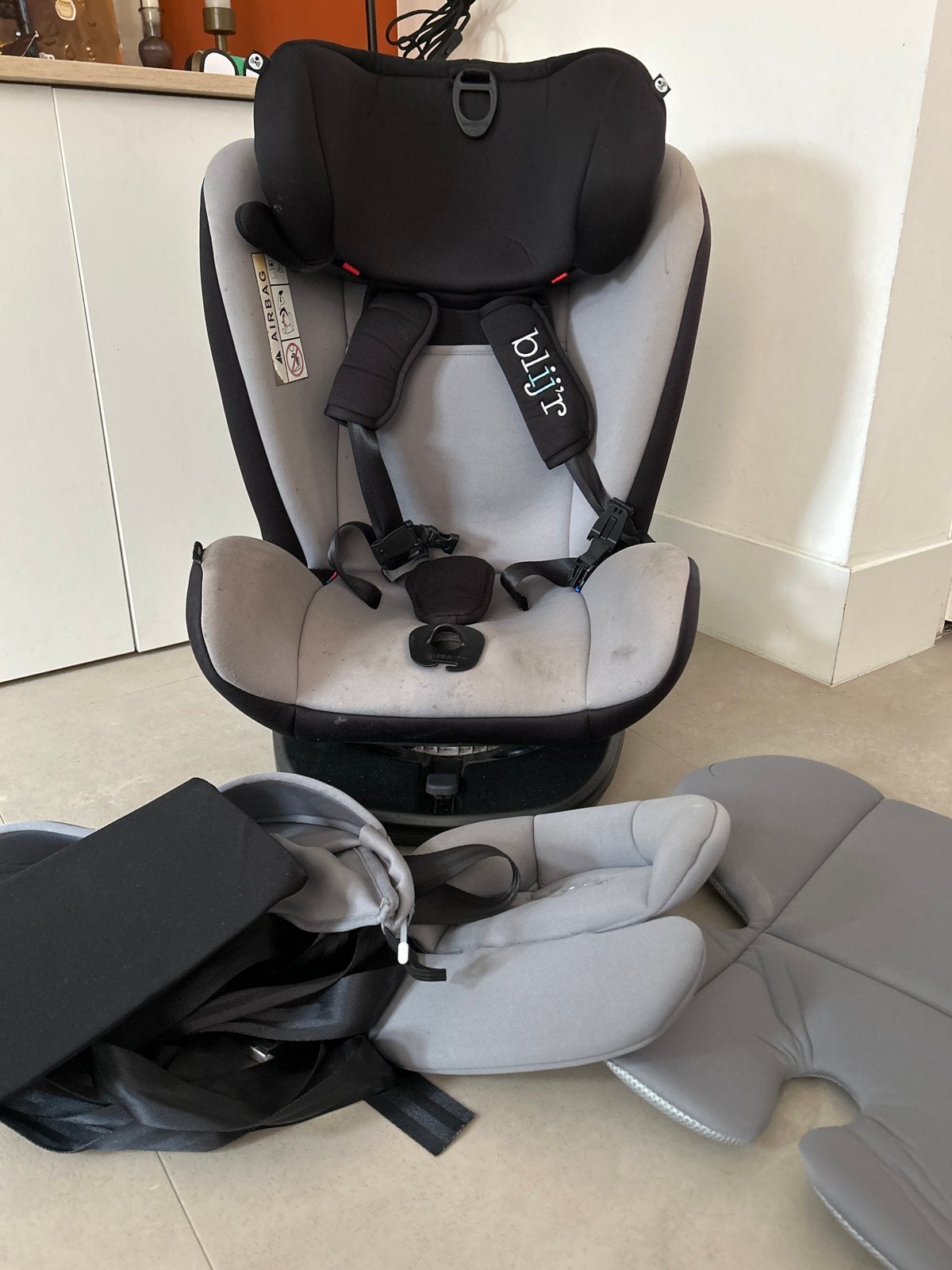 Blij'r Autostoel 0-36kg, Autogordel of Isofix, Gebruikt, Verstelbare rugleuning, Ophalen