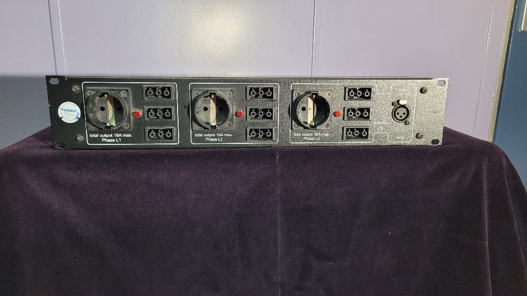 Admiral 19" 3-fase stroomverdeler/powerdistributor (16A CEE), Ophalen of Verzenden, Zo goed als nieuw, Licht