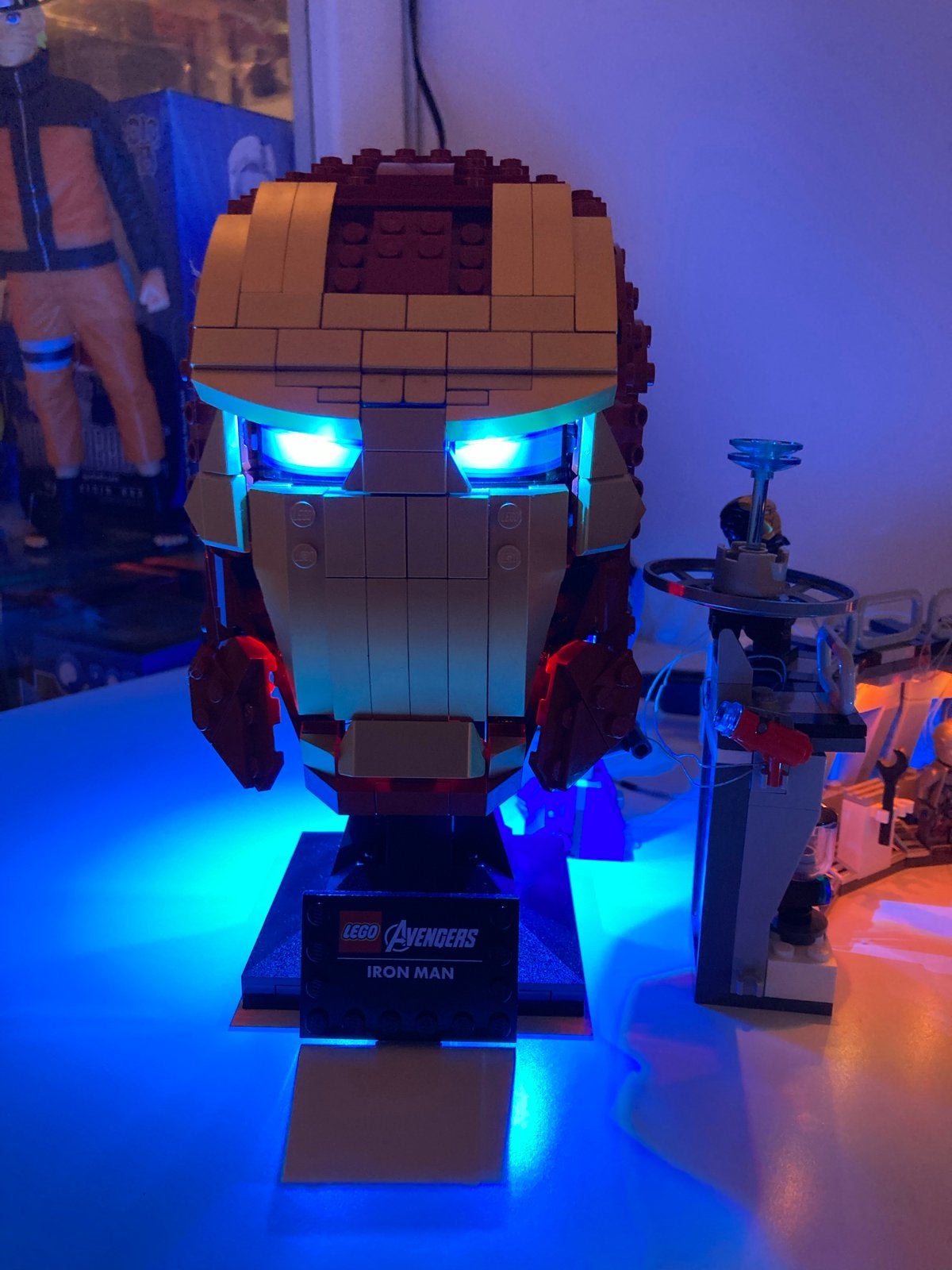 LEGO Marvel Avengers Iron Man Helm 76165 met verlichting, Ophalen of Verzenden, Zo goed als nieuw, Overige merken