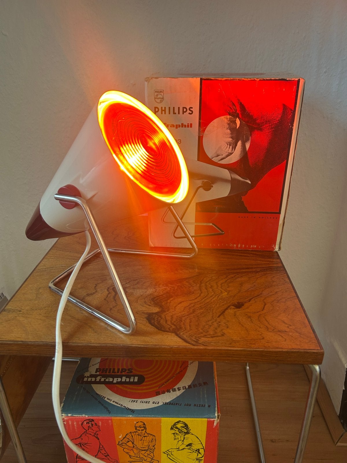 Philips Infraphil HP 3603 Infraroodlamp Jaren '70, Witgoed en Apparatuur, Ophalen of Verzenden, Gebruikt, Overige typen