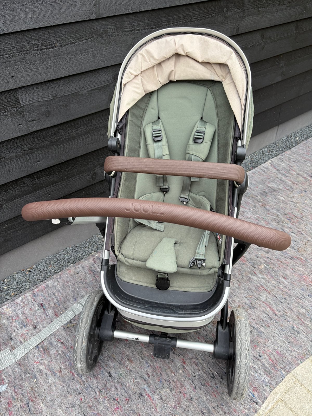 Joolz wandel/kinderwagen, tas, regenhoes, adapters maxicosi, Kinderen en Baby's, Zo goed als nieuw, Combiwagen, Verstelbare duwstang