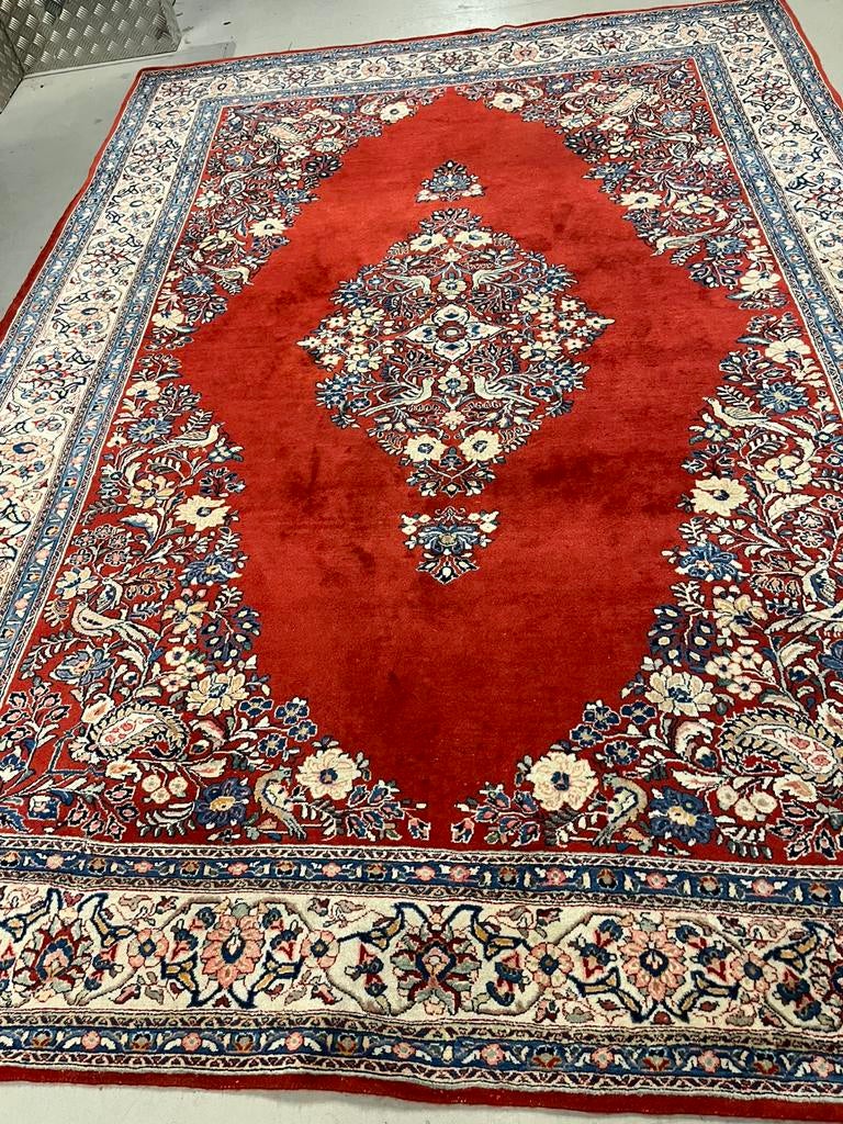 Perzisch tapijt handgemaakt sarouk 292x212, Ophalen, Bruin, 150 tot 200 cm, 200 cm of meer
