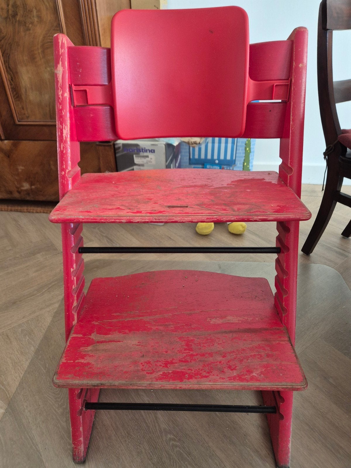 Stokke Tripp Trapp kinderstoel - rood, Ophalen, Gebruikt, Meegroeistoel