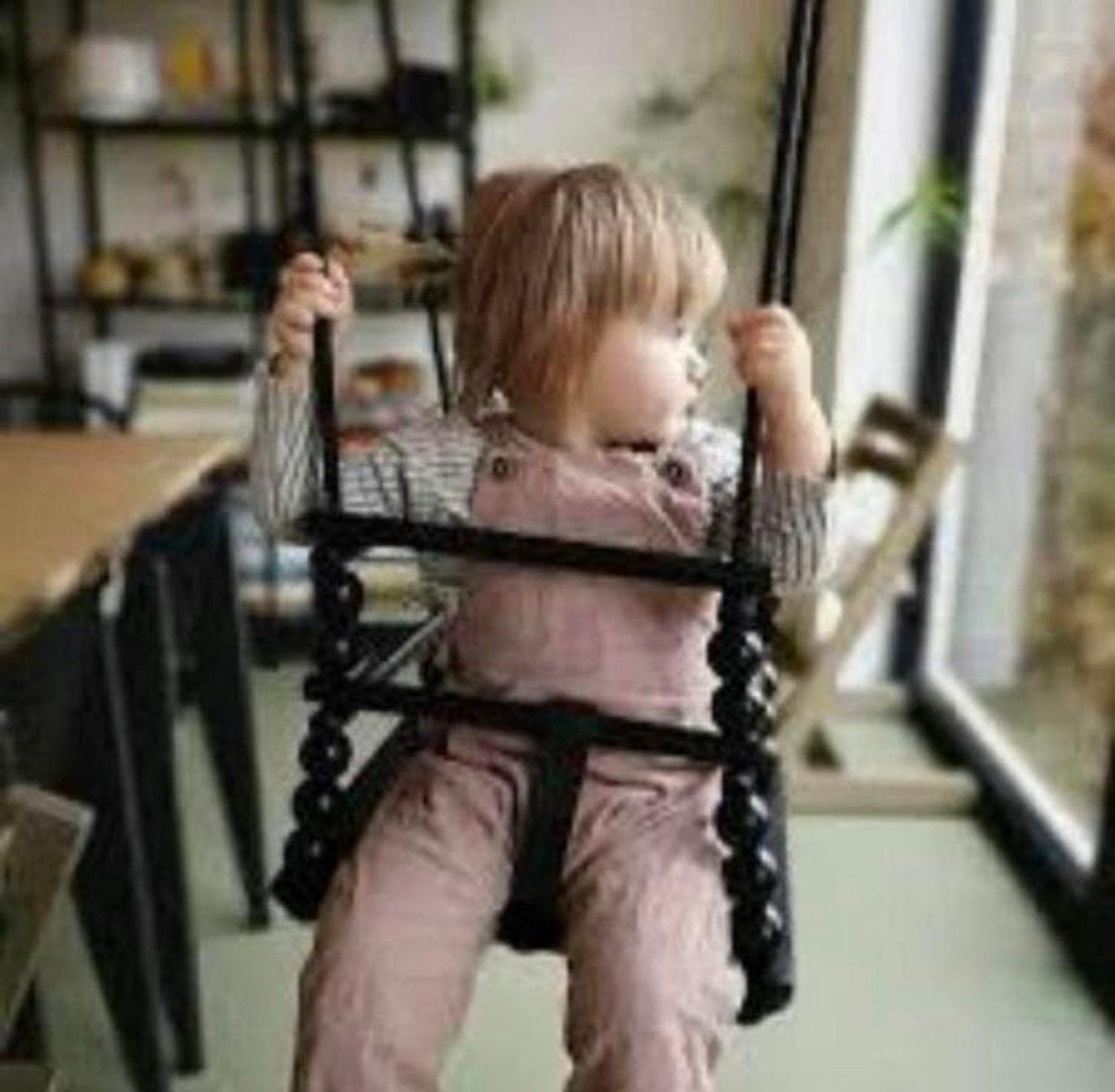 Done by Deer houten schommel voor kinderen zwart, Ophalen of Verzenden, Zo goed als nieuw, Schommel