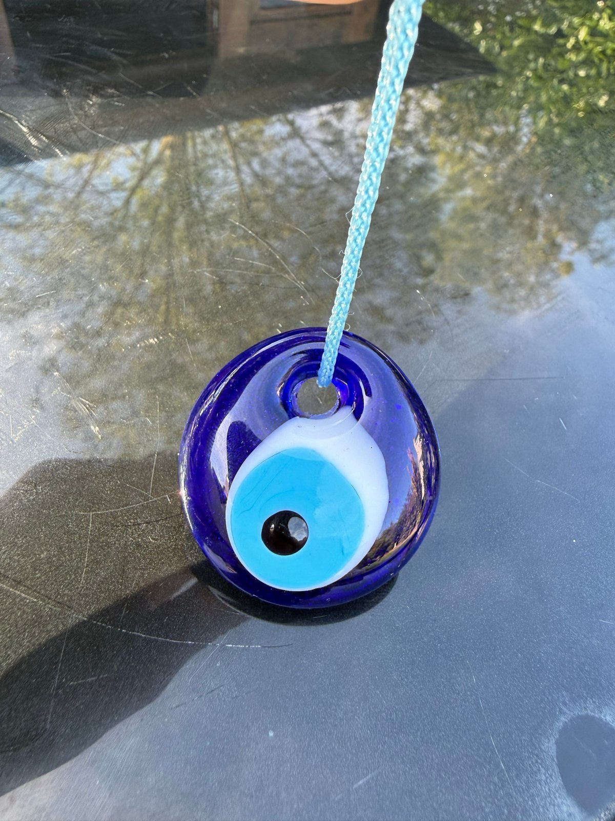 Turks oog (Nazar Boncuğu) - 4,5 cm diameter, Blauw, Ophalen of Verzenden, Glas, Oosters
