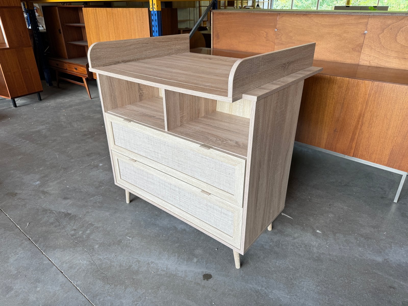 Commode Finori Bali Eiken/Riet Decor incl. Opzet, Ophalen, Gebruikt, 50 tot 70 cm, 75 tot 100 cm