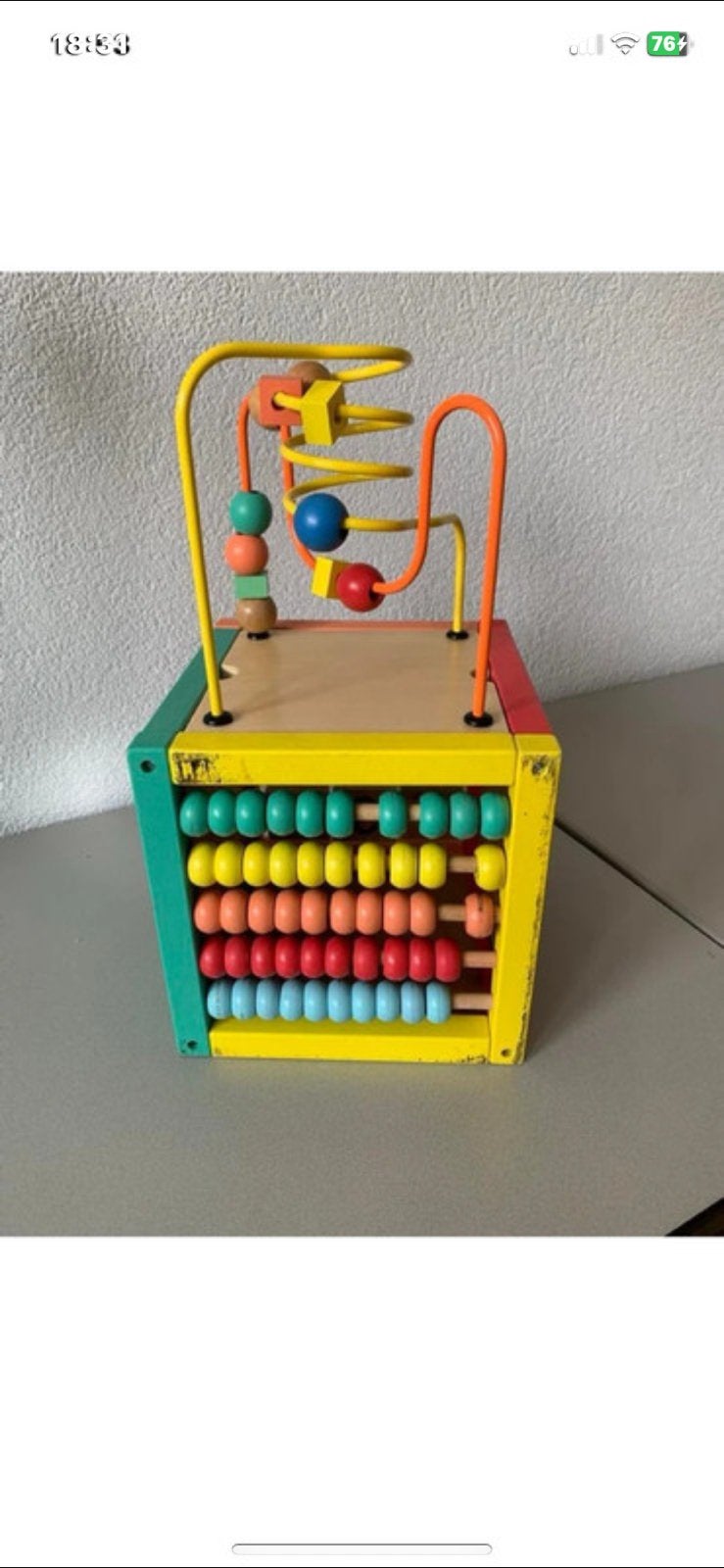 houten speel kubus ,zie foto, gebruikt in goede staat, Ophalen of Verzenden, Gebruikt, Overige typen