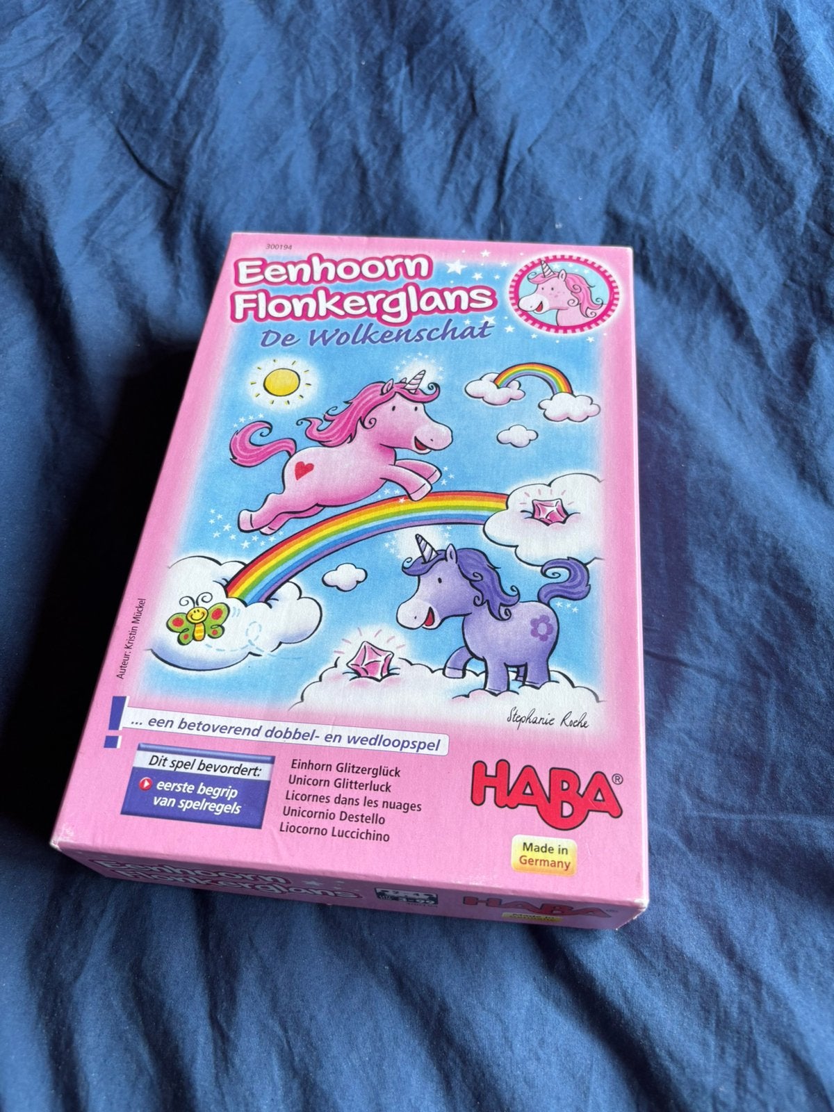 HABA Eenhoorn Flonkerglans – De Wolkenschat, Een of twee spelers, Ophalen of Verzenden, Gebruikt