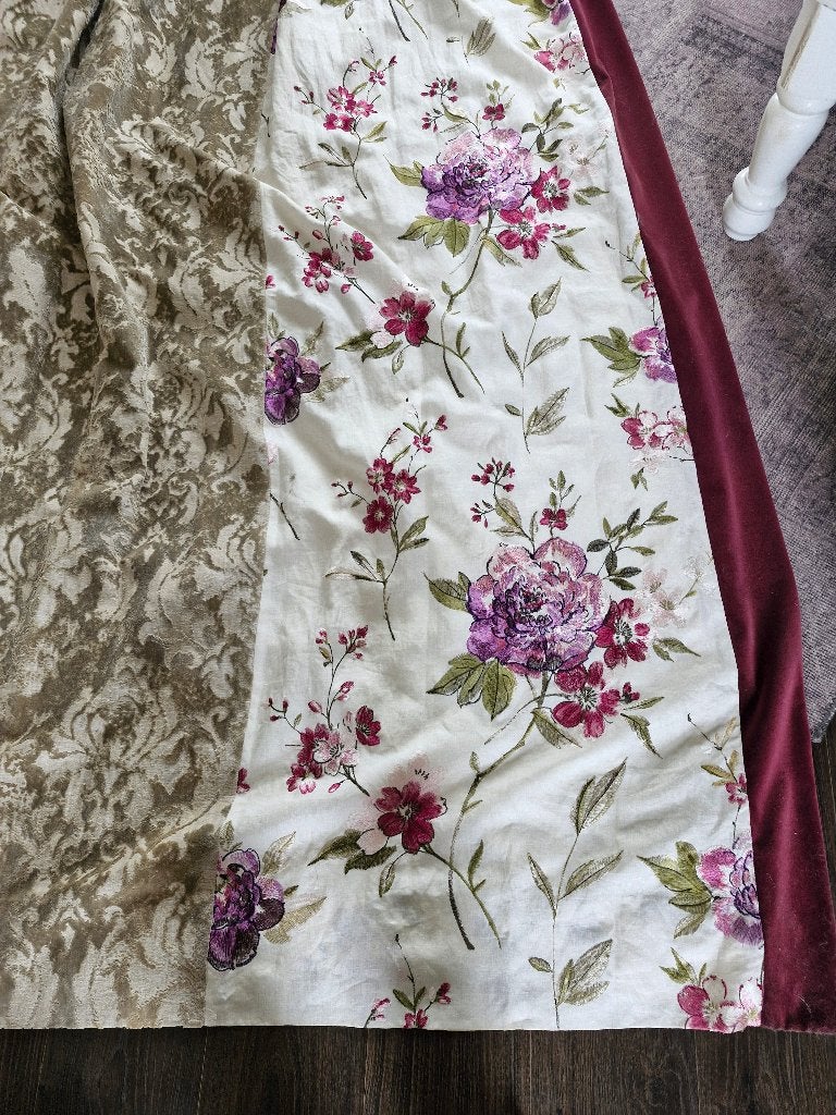 Gordijnen bloemen, Ophalen, Gebruikt, Meerkleurig, Klassiek