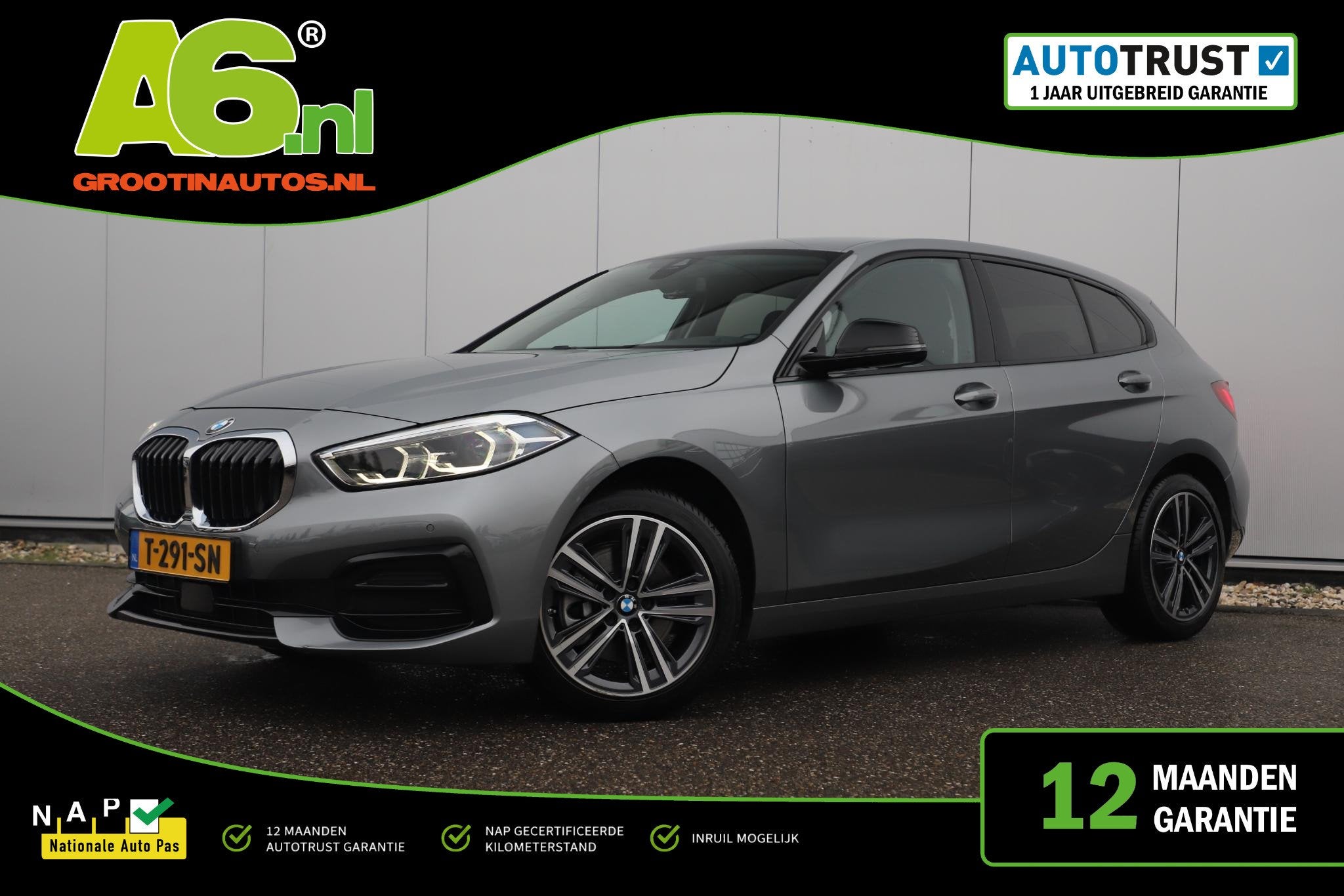 BMW 1-serie 118i Automaat LMV Sportstoelen Half Leder Virtua, Gebruikt, Met garantie (alle), Origineel Nederlands, Bedrijf