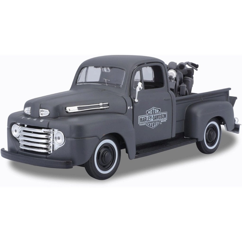 Ford F1 Pick Up 1948 Harley Davidson Flathead, 1/24, Maisto, Maisto, Auto, ., Nieuw