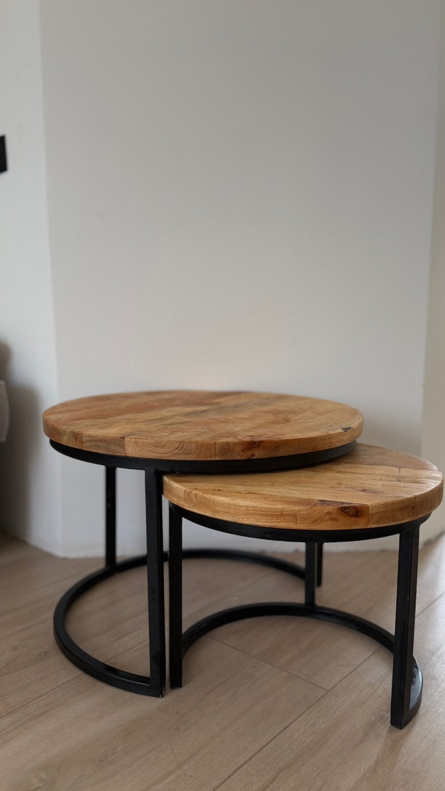 Set van 2 salontafels, Ophalen, Gebruikt, Rond, 50 tot 100 cm