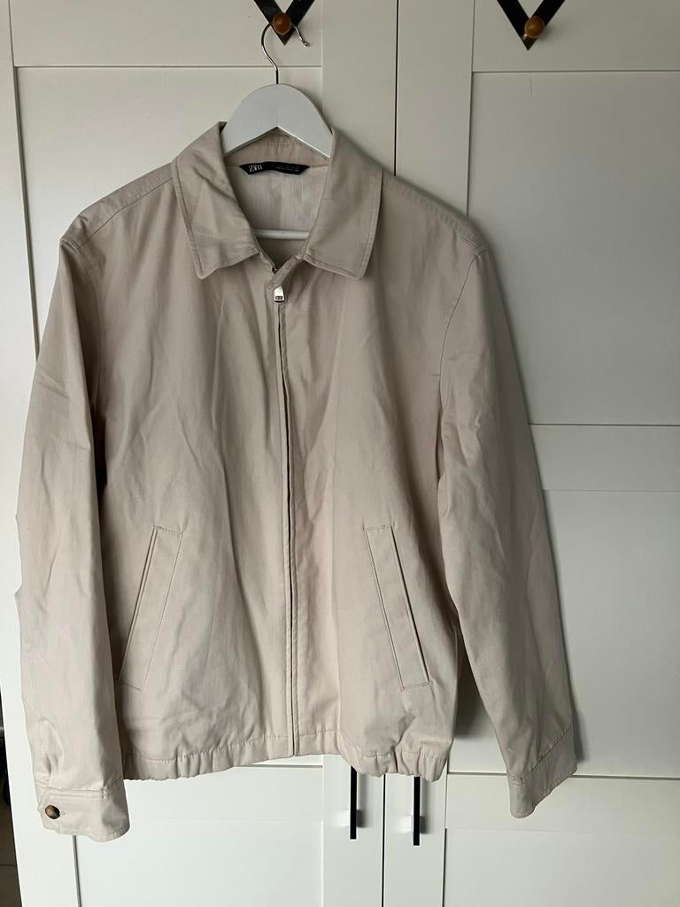 Leuk katoenen jasje van Zara maat L, Ophalen of Verzenden, Zo goed als nieuw, Maat 42/44 (L), Beige