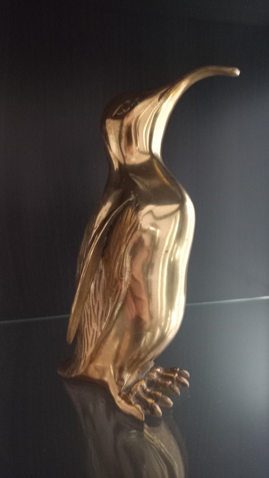 Messing Pinguïn Hollywood Regency stijl, Antiek en Kunst, Ophalen of Verzenden