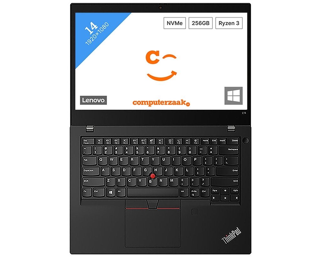 Lenovo ThinkPad L14 Gen 1/AMD Ryzen 3/8GB/256GB/Windows 11, 256 GB, 2 tot 3 Ghz, Qwerty, 8 GB