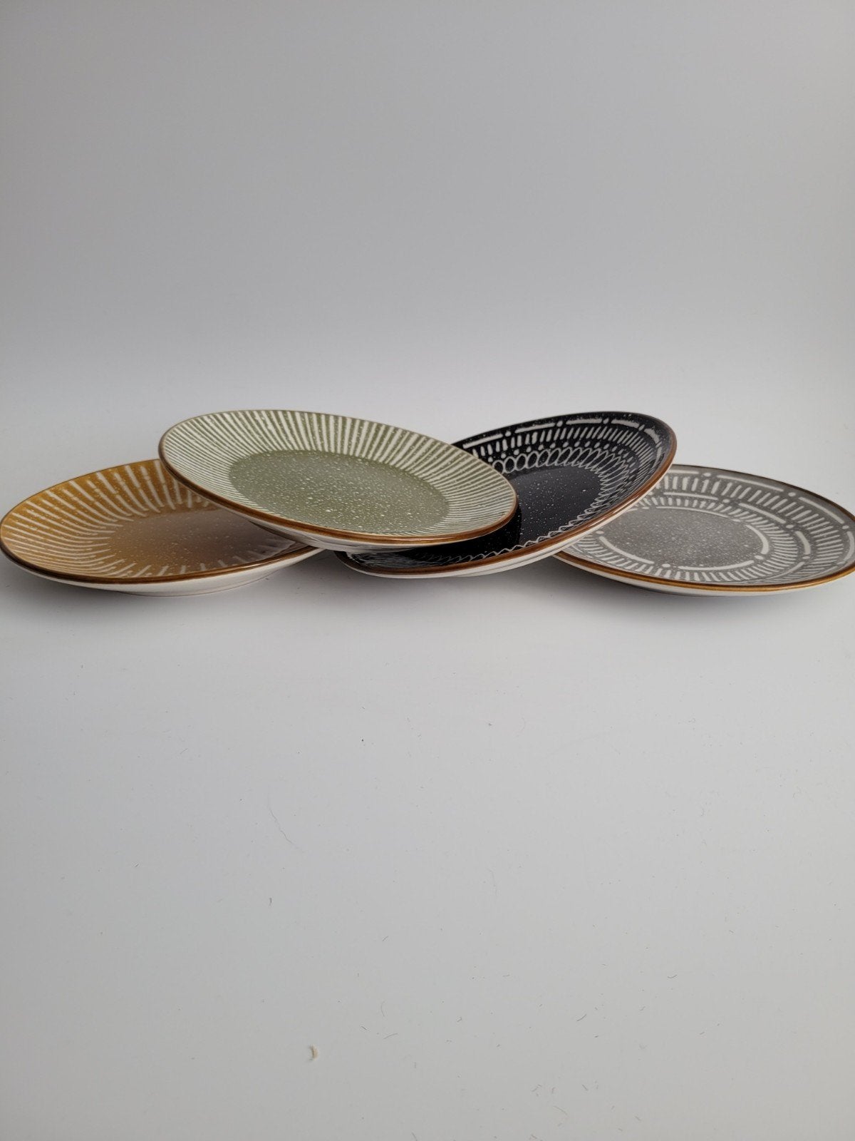 izgs Prachtig als nieuw bordjes dessert gebak set van 4, Ophalen of Verzenden, Bord(en), Overige stijlen, Glas