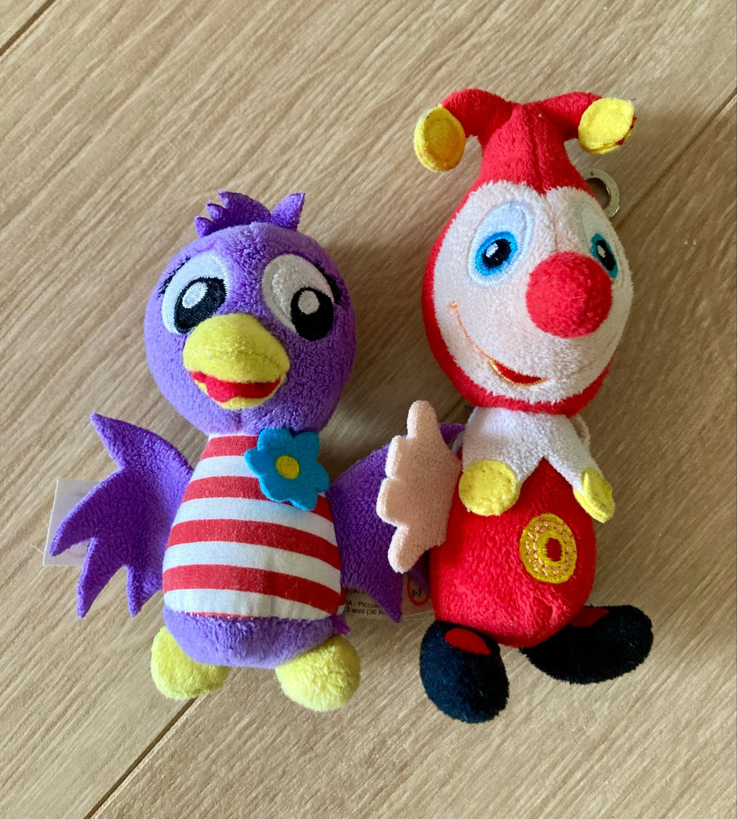 Jokie en Jet Efteling knuffeltjes, Kinderen en Baby's, Speelgoed | Knuffels en Pluche, Paars, Gebruikt, Overige typen, Ophalen of Verzenden
