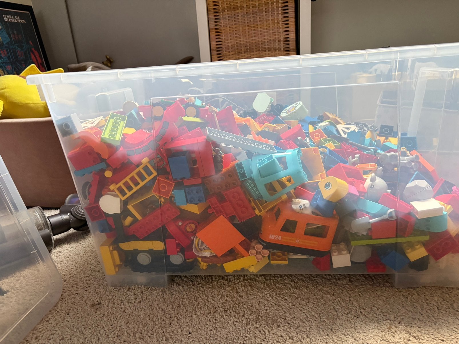 Grote bak met duplo, Kinderen en Baby's, Speelgoed | Duplo en Lego, Ophalen, Zo goed als nieuw, Duplo
