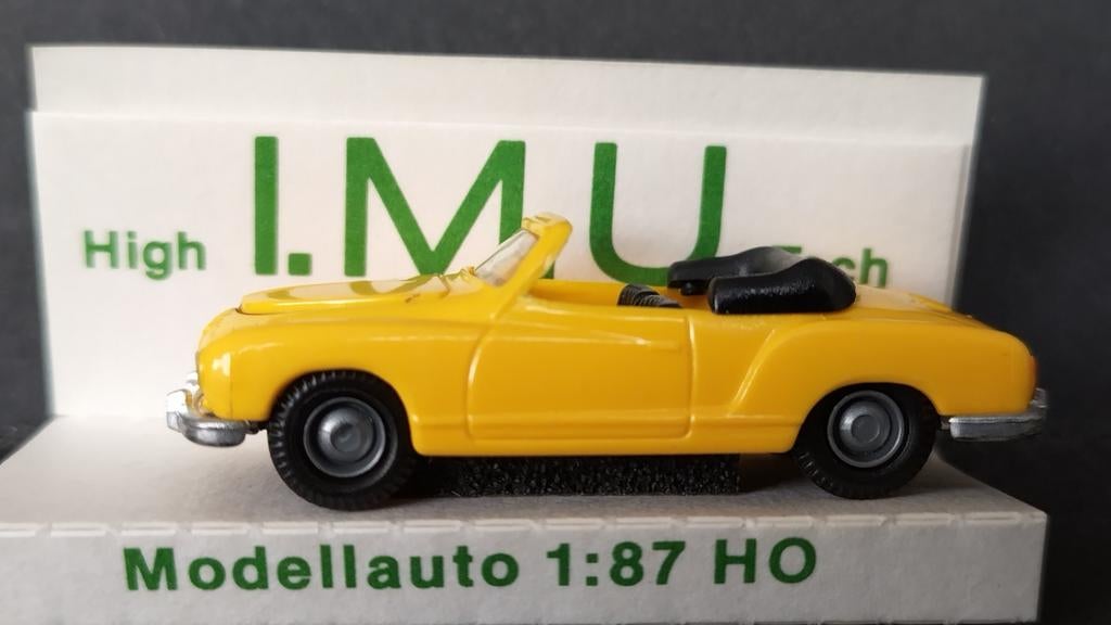 Volkswagen VW Karmann Ghia Cabrio Geel 1:87 H0 imu Pol, Auto, Verzenden, ., Nieuw