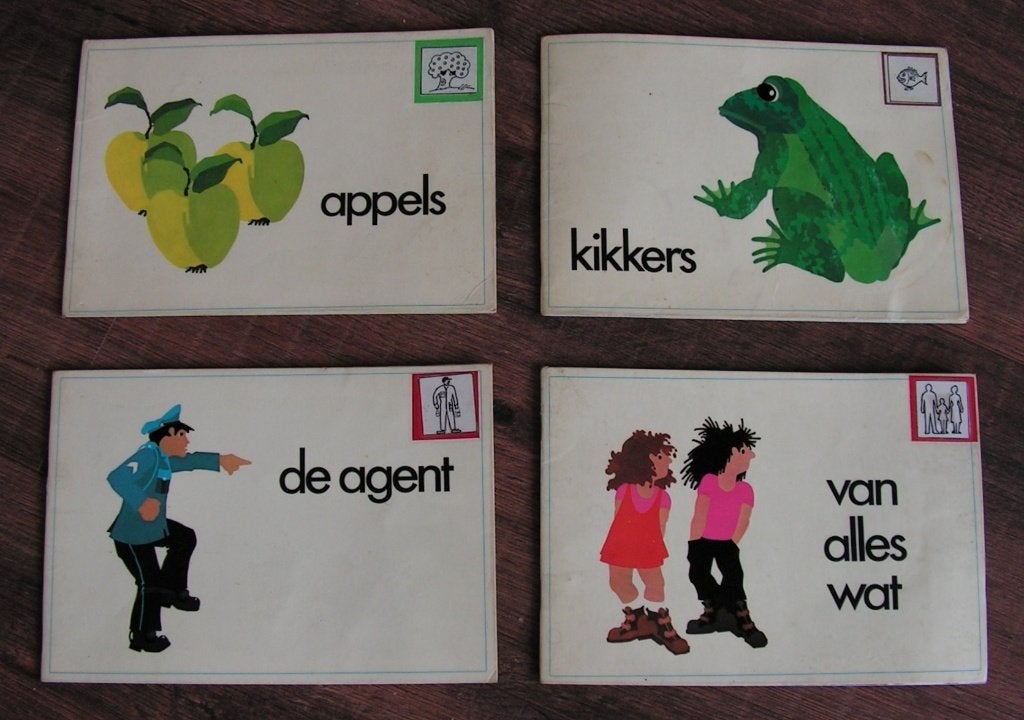 4 Oude Schoolboekjes, Ophalen of Verzenden, Gelezen, 2 tot 3 jaar