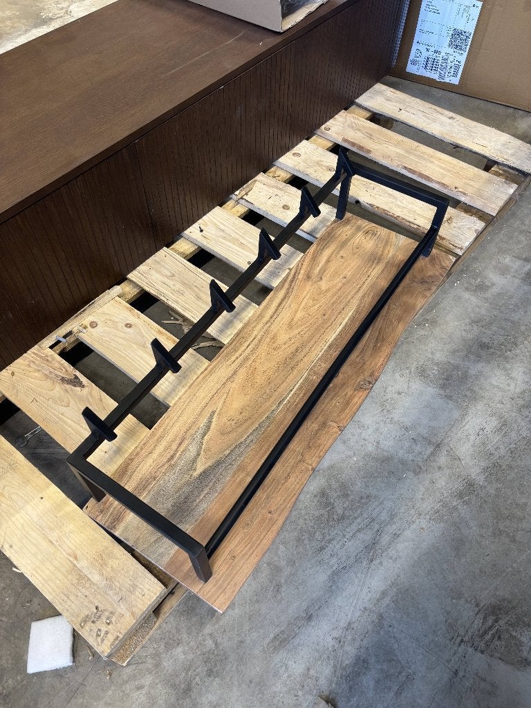 Hoyz - Kapstok Custom - 6 haken - Hoedenplank - Acaciahout, -, -, Zo goed als nieuw, Minder dan 100 cm