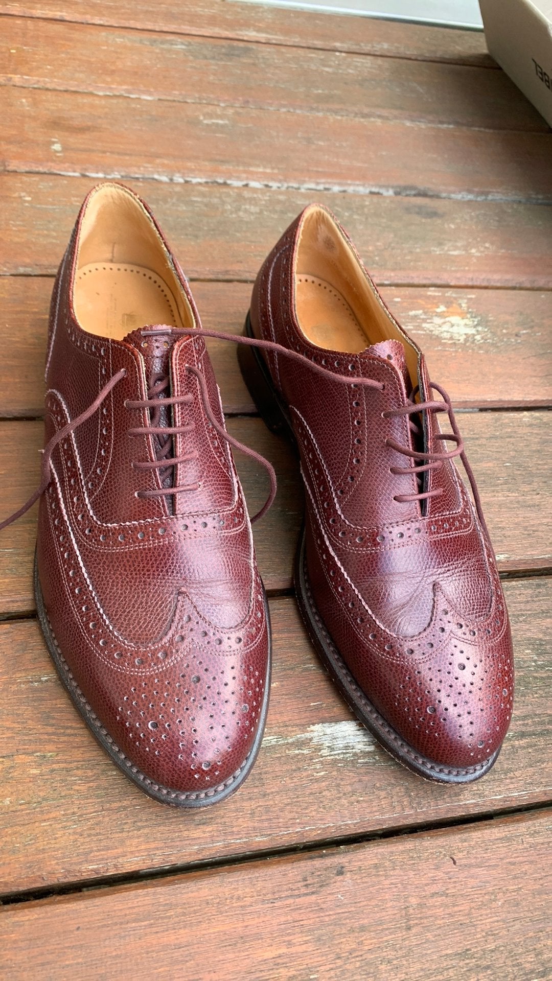 Van Bommel Brogues bordeaux 10H, Kleding | Heren, Ophalen of Verzenden, Zo goed als nieuw, Bruin