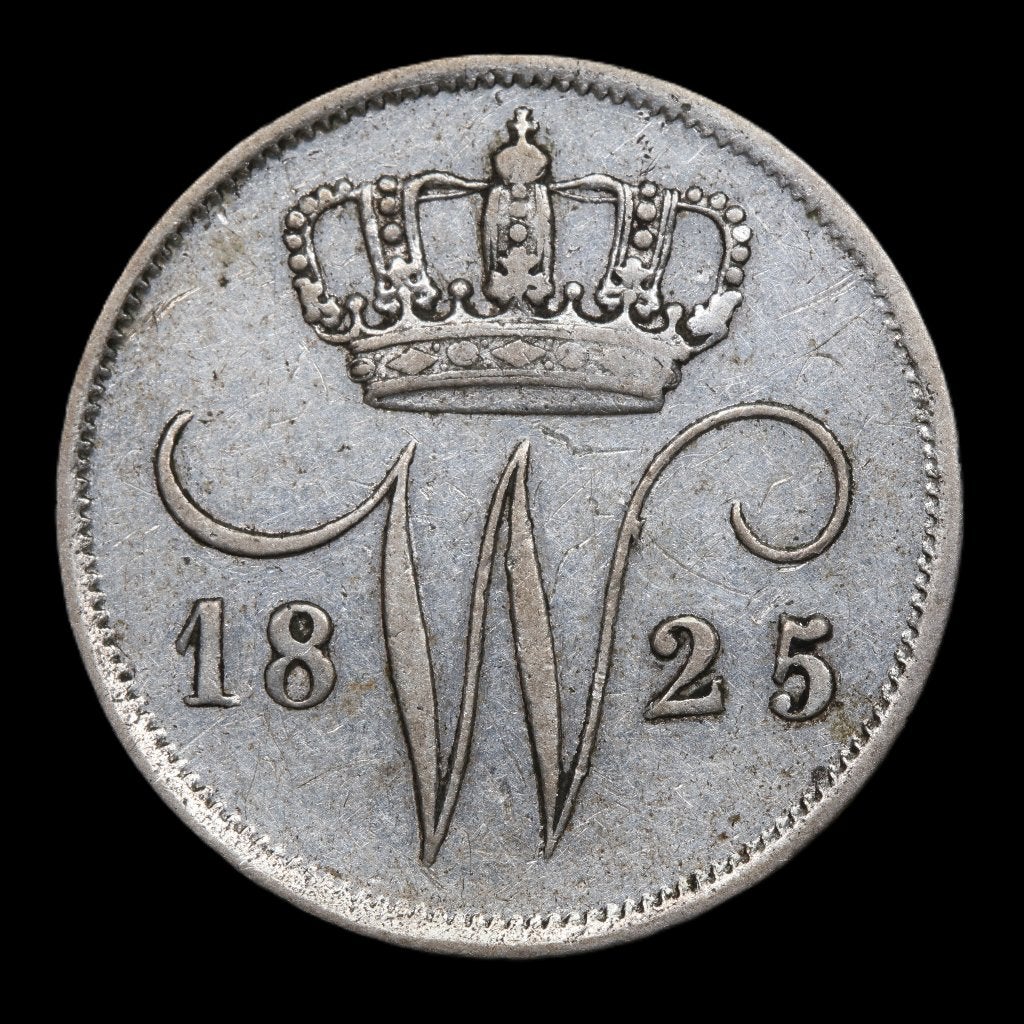 10 cent 1825 Utrecht. Zfr., Postzegels en Munten, Munten | Nederland, Zilver, Ophalen of Verzenden, 10 cent, Koning Willem I