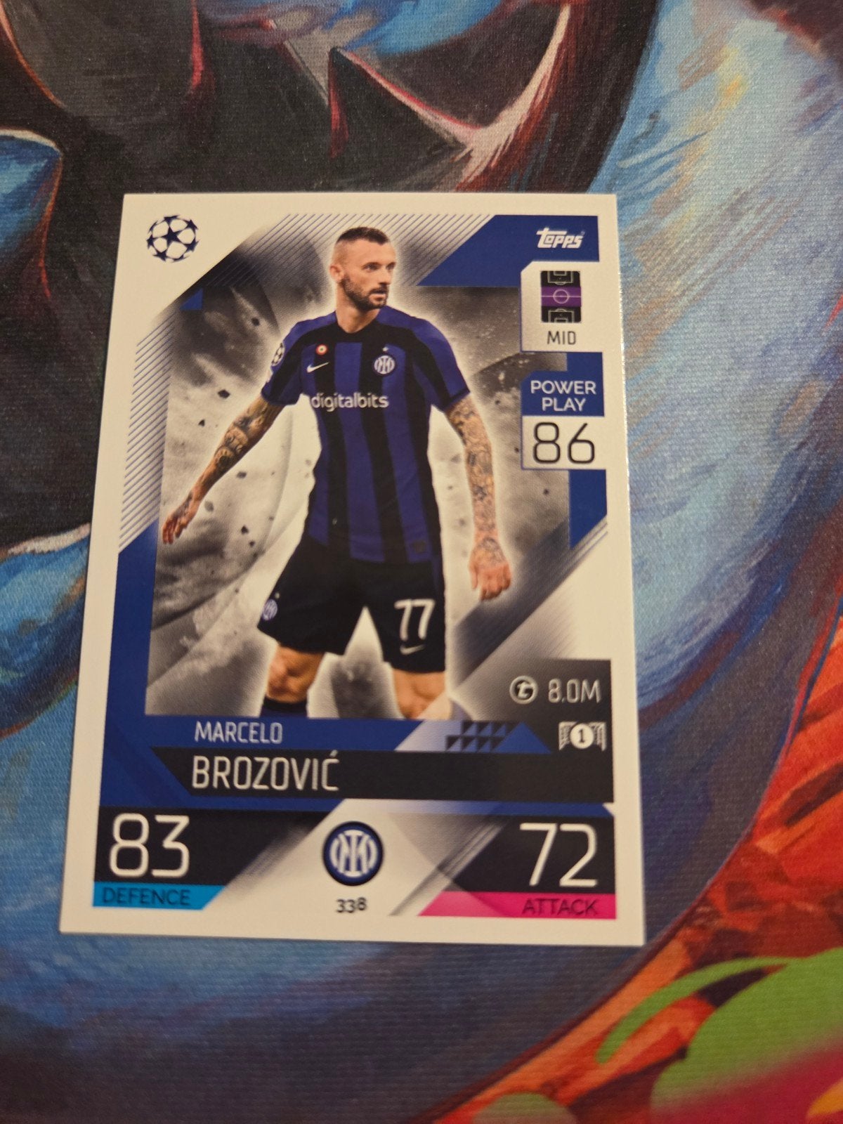 Marcelo Brozović Topps Match Attax Champions League Kaart, Ophalen of Verzenden, Zo goed als nieuw, Losse kaart
