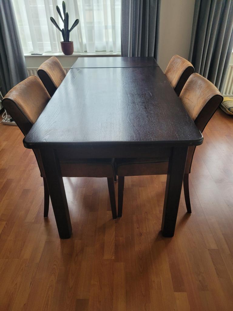 Eettafel 140 gratis, Huis en Inrichting, Tafels | Eettafels, Ophalen, Gebruikt, 100 tot 150 cm, 50 tot 100 cm