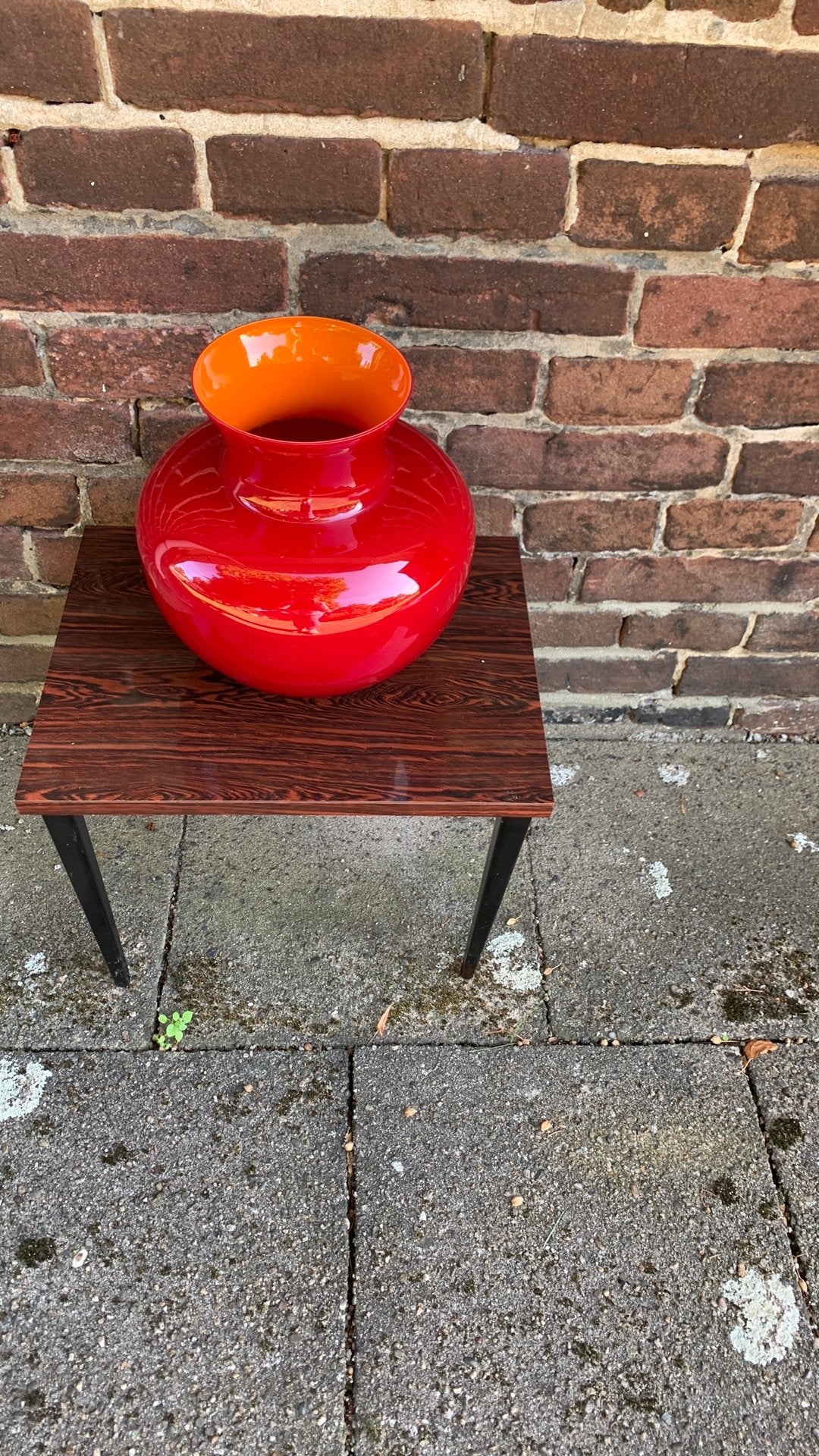 Glazen vaas vintage Empoli stijl, Ophalen of Verzenden, Huis en Inrichting