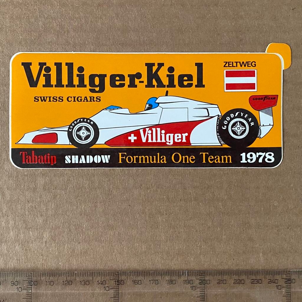 sticker villiger-kiel sigars zeltweg, Verzenden, Zo goed als nieuw