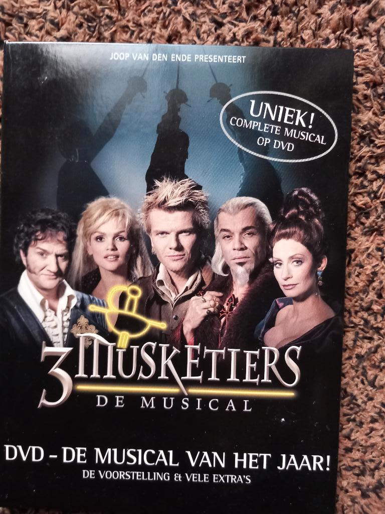 DVD 3 musketiers de musical voorstelling Tooske Bastiaan, Alle leeftijden, Ophalen of Verzenden, Zo goed als nieuw
