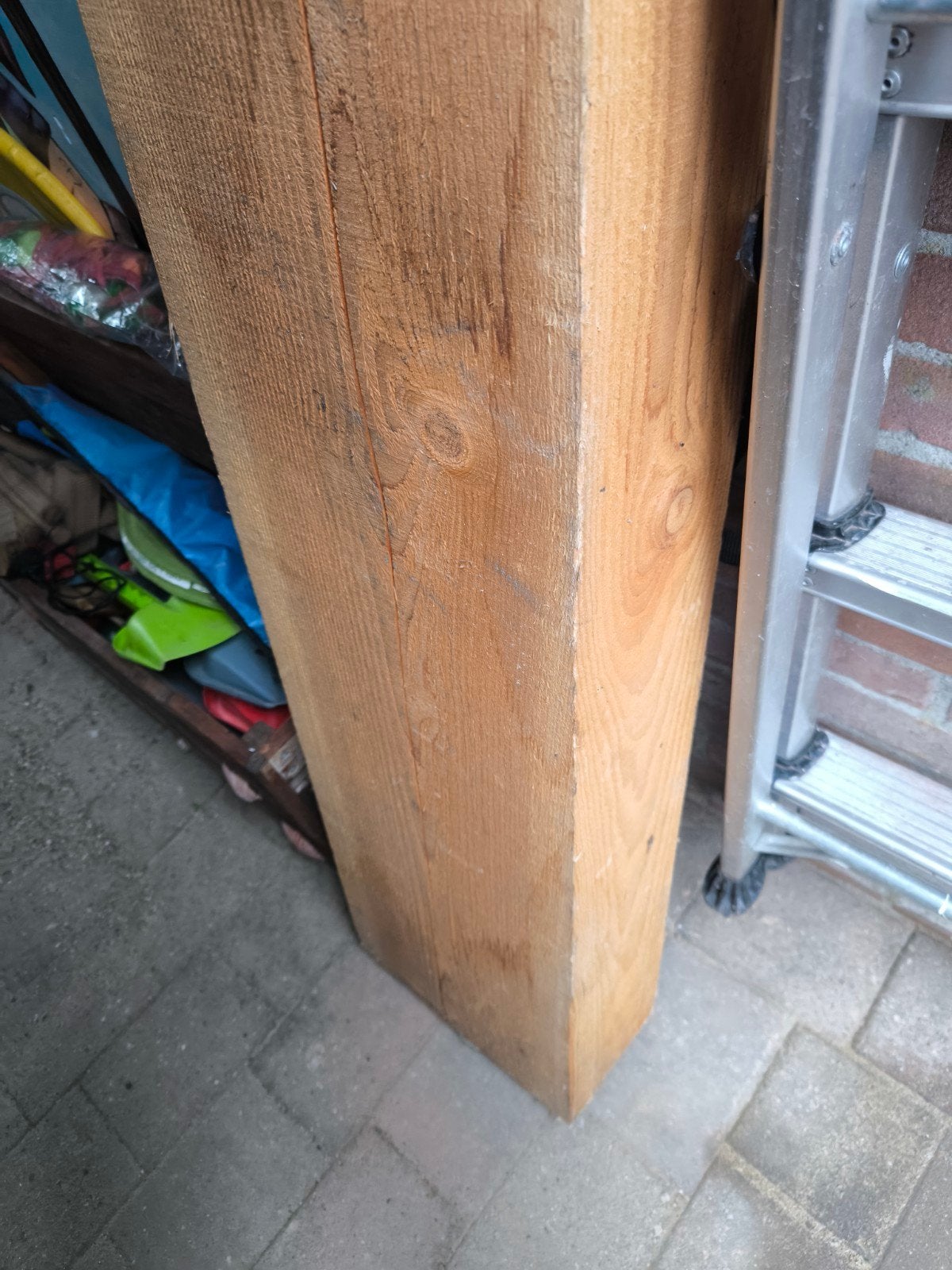 Douglas houten balk 108x30x15cm, Ophalen, 25 tot 50 mm, Zo goed als nieuw, Balk