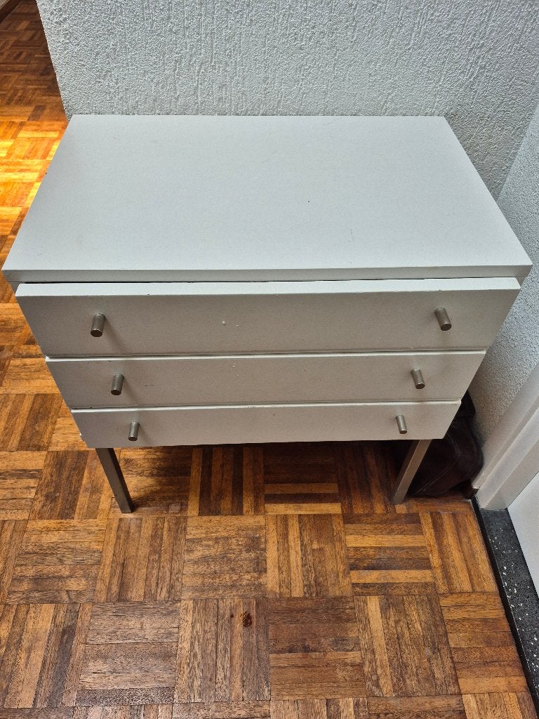 Vintage Pastoe ladekastje wit, Ophalen, Gebruikt, 50 tot 100 cm, 3 of 4 laden