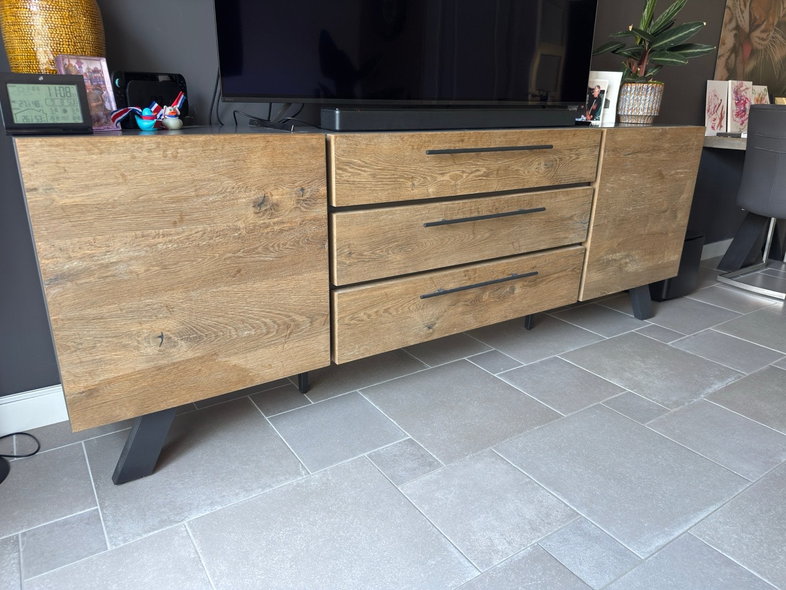 Xooon vinovo dressoir met lades en deuren, Huis en Inrichting, Kasten | Dressoirs, Eikenhout, Ophalen of Verzenden, Zo goed als nieuw