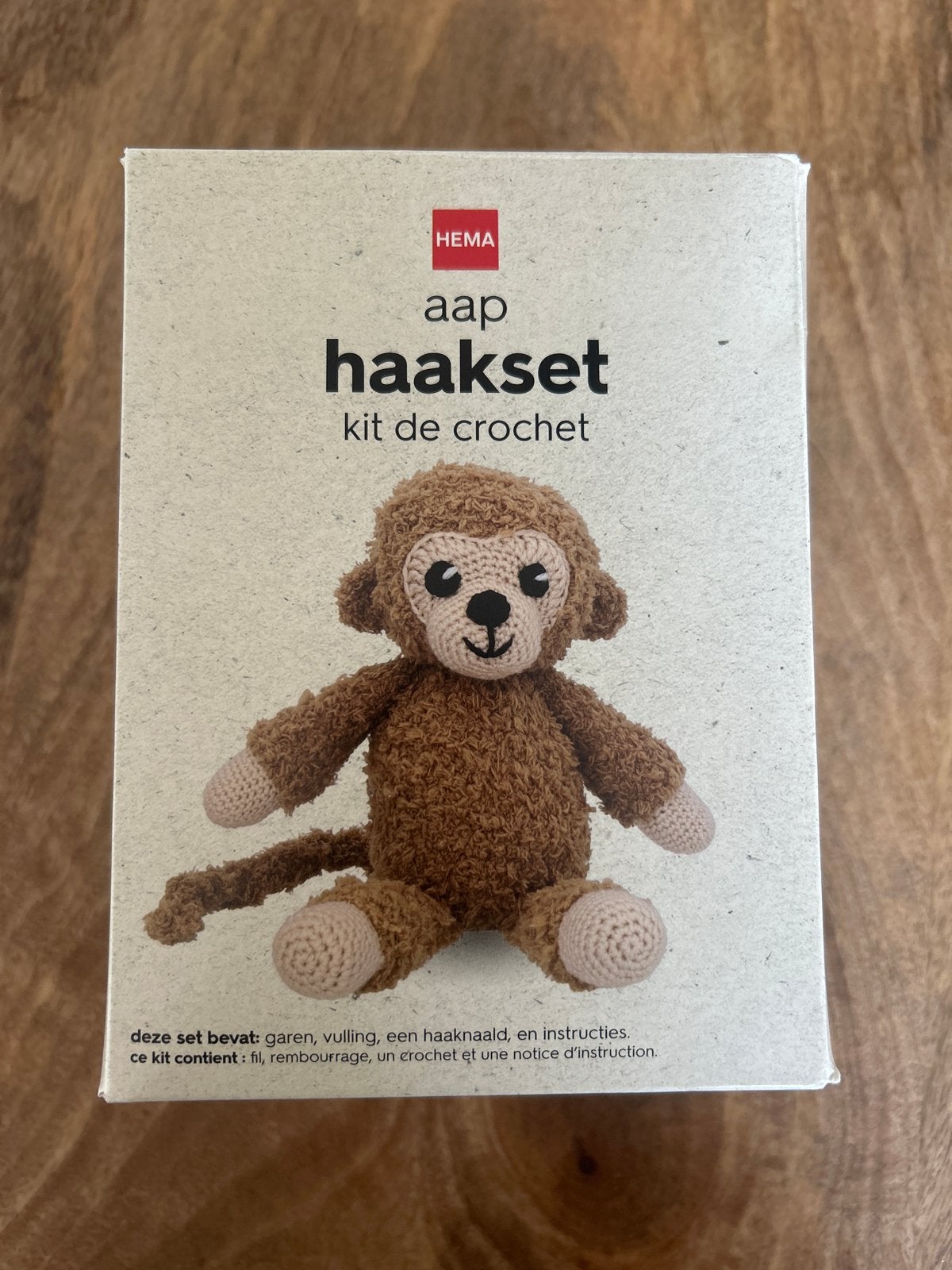 Hema Haakpakket Aap - Compleet DIY Haakset, Hobby en Vrije tijd, Ophalen of Verzenden, Nieuw, Haken, Overige typen