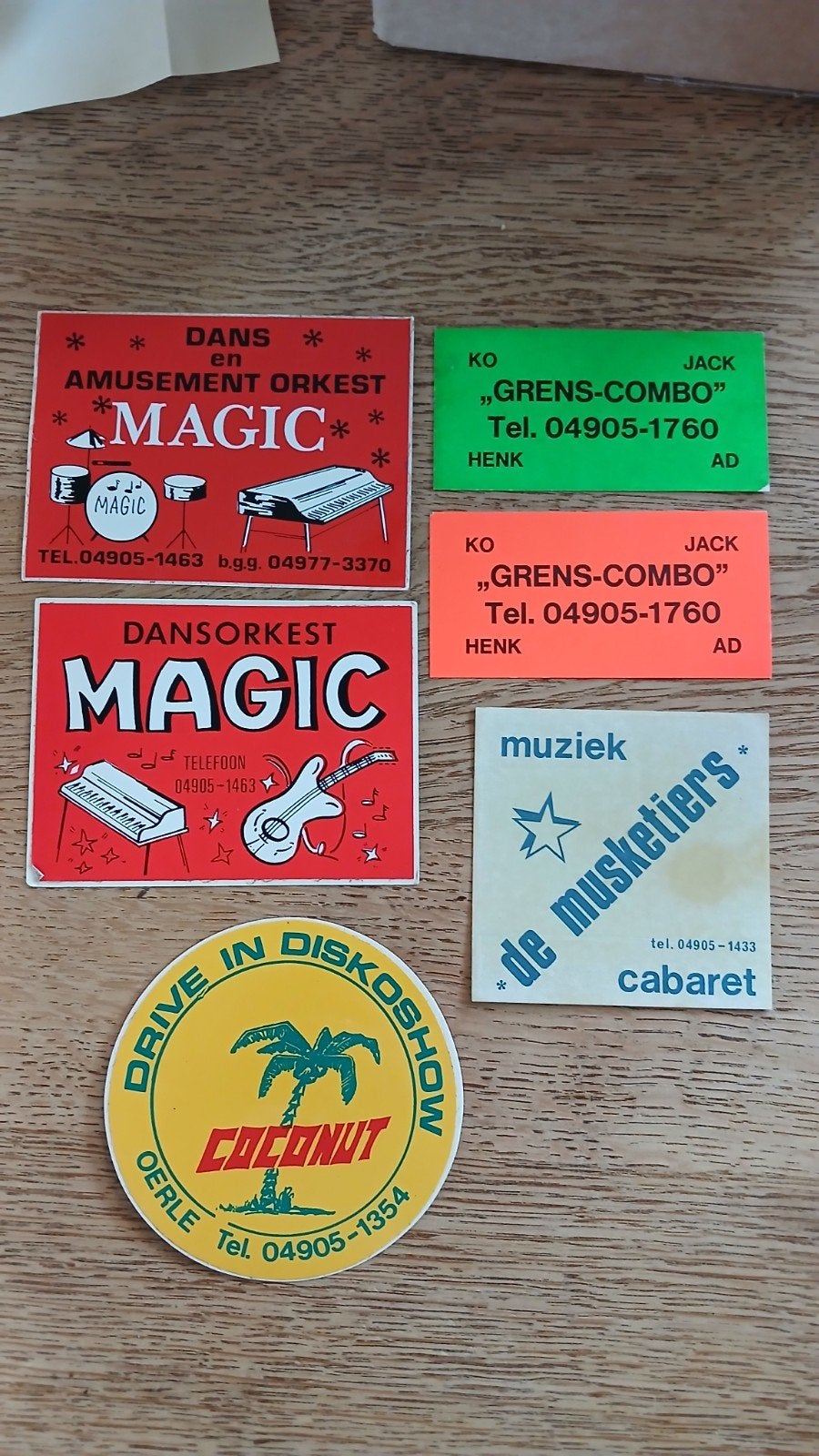 Stickers Drive in show, amusementsorkest, cabaret uit OERLE, Ophalen of Verzenden, Zo goed als nieuw