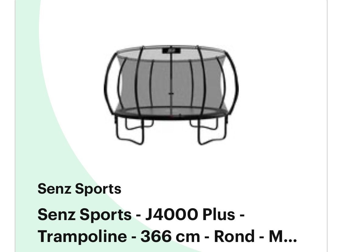 Net voor trampoline senz sports 366cm, Ophalen, Nieuw