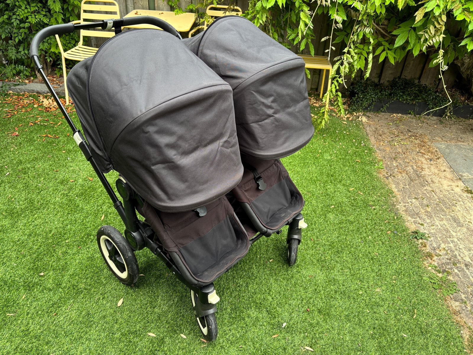 Bugaboo Donkey dubbele kinderwagen met Re-Covers kappen, Kinderen en Baby's, Gebruikt, Ophalen, Kinderwagen, Duowagen