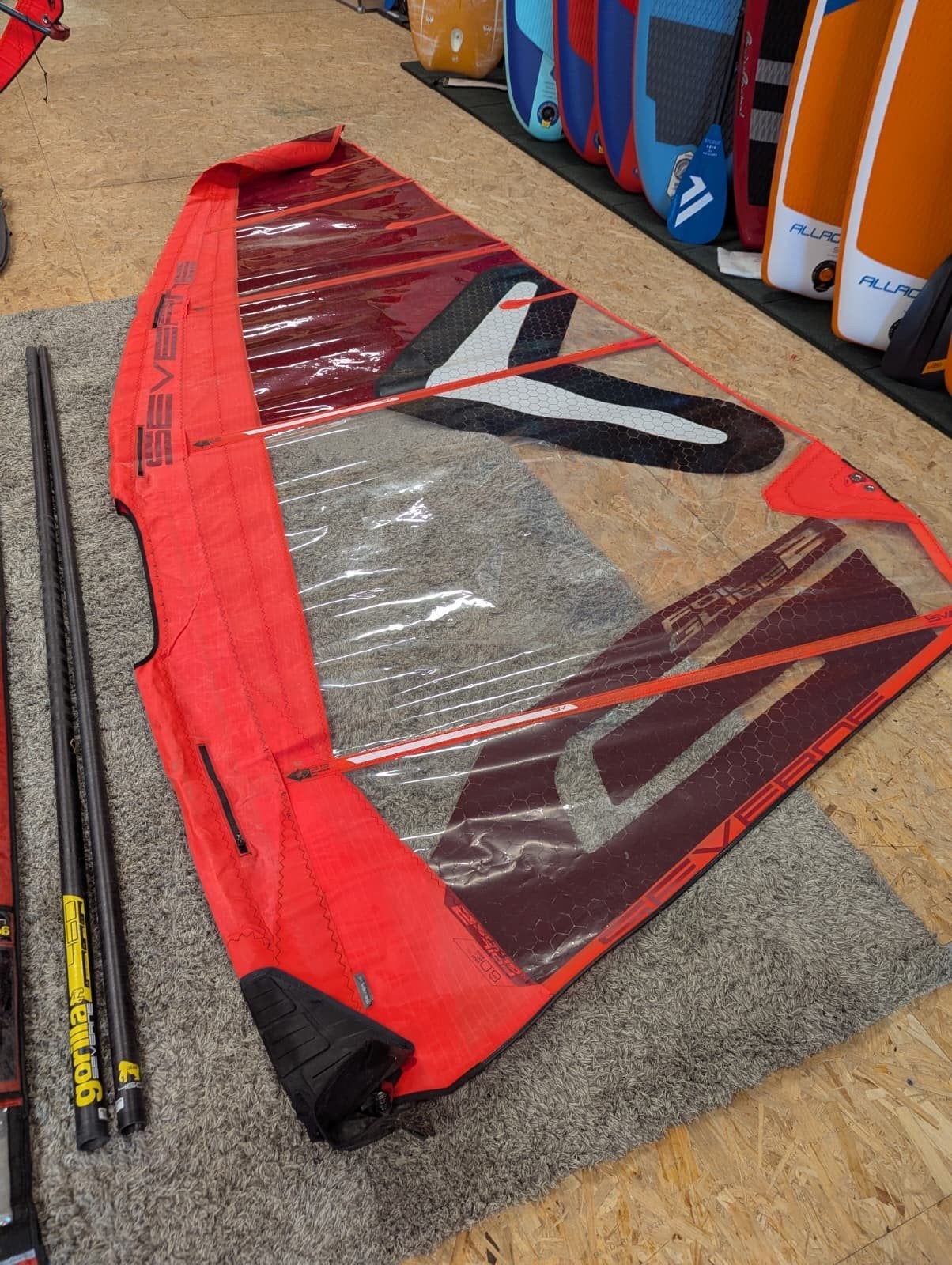 Severne HydroFoil foilzeil 6m2 met Gorilla RDM mast 460, Ophalen of Verzenden, Zeil