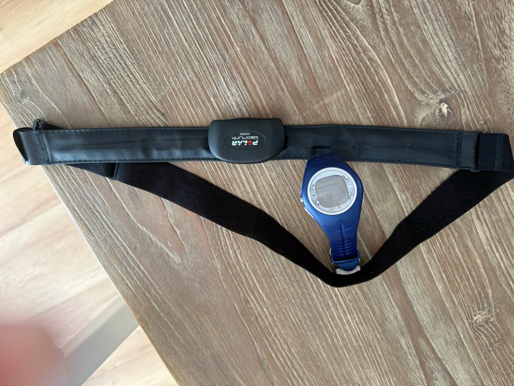 Polar hartslagmeter met borstband en horloge, Sport en Fitness, Hartslagmeters, Ophalen of Verzenden, Gebruikt, Polar, Met borstriem