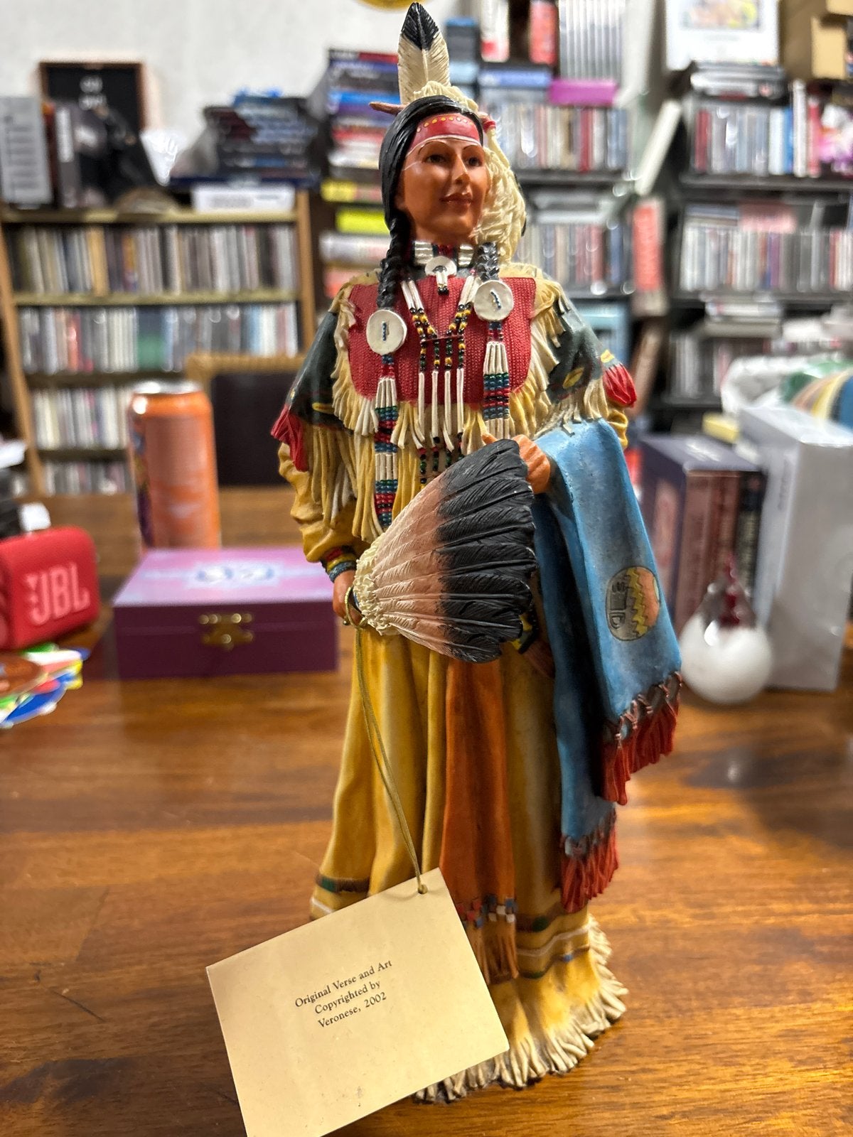 Blackfeet Indiaan Beeld - Veronese 2002 limited release, Antiek en Kunst, Handgemaakt, Meerkleurig, Overige herkomsten, Beeld