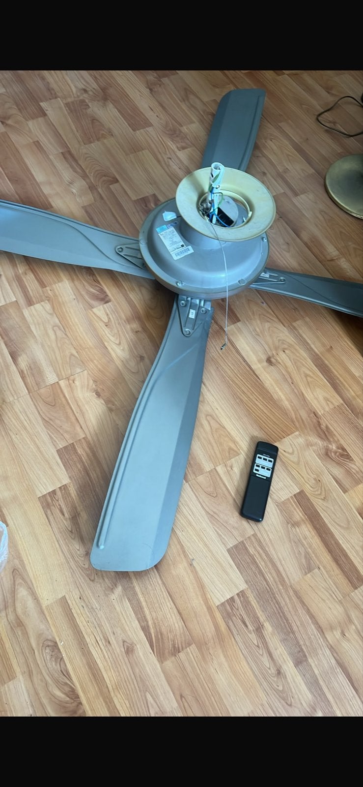 2x  Plafondventilator (140 cm) incl. Afstandsbediening, Ophalen, Gebruikt, Modern, Grijs