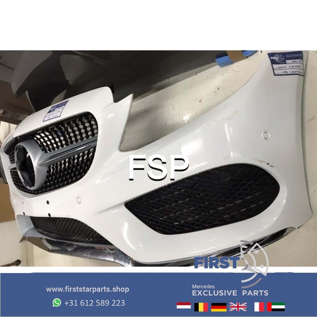 W205 C205 C43 AMG LINE Voorbumper COMPLEET bumper WIT origin, Gebruikt, -, Voor, Ophalen of Verzenden