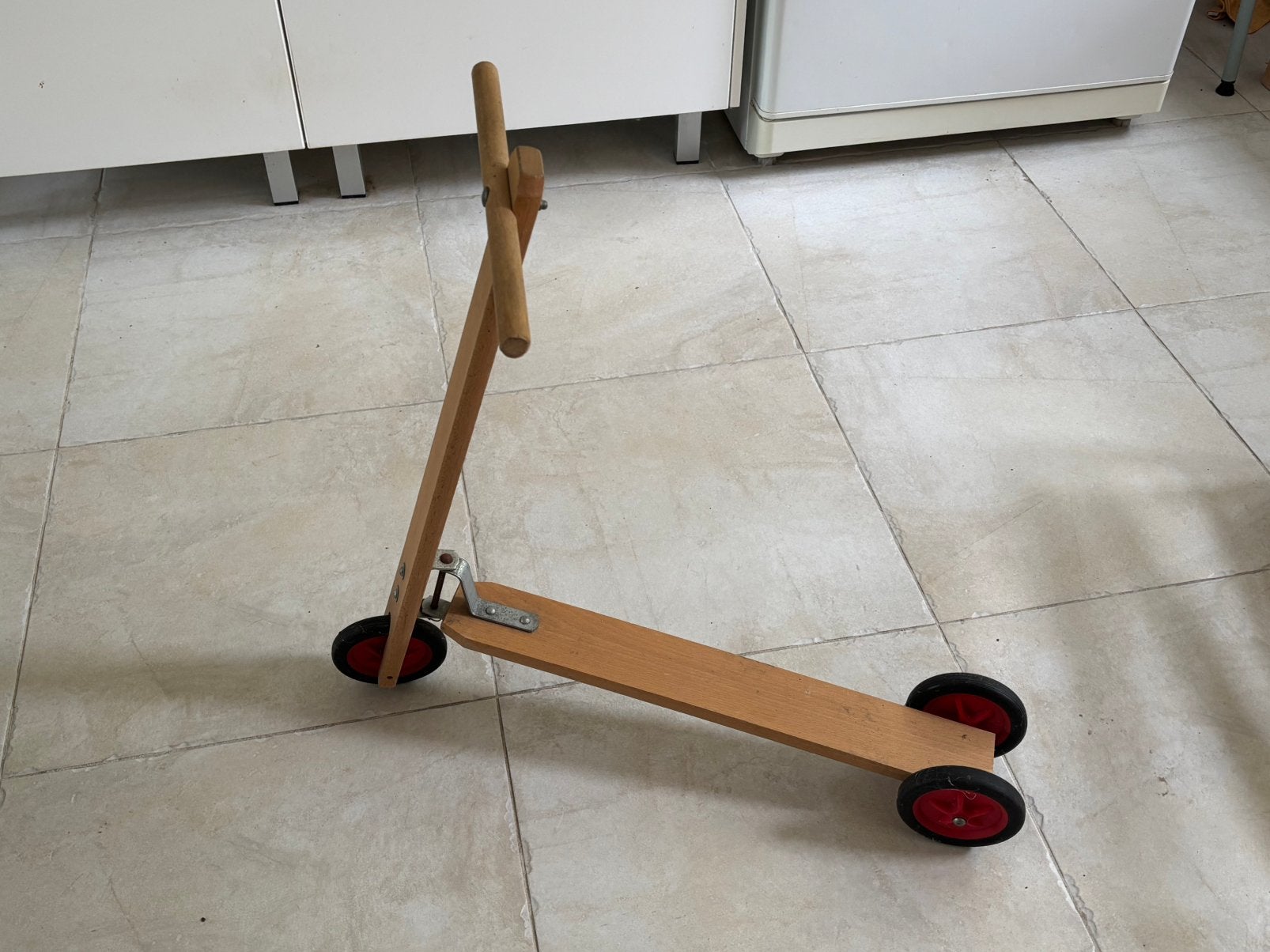 Vintage houten kinder stepje, Ophalen of Verzenden, Gebruikt, Gewone step
