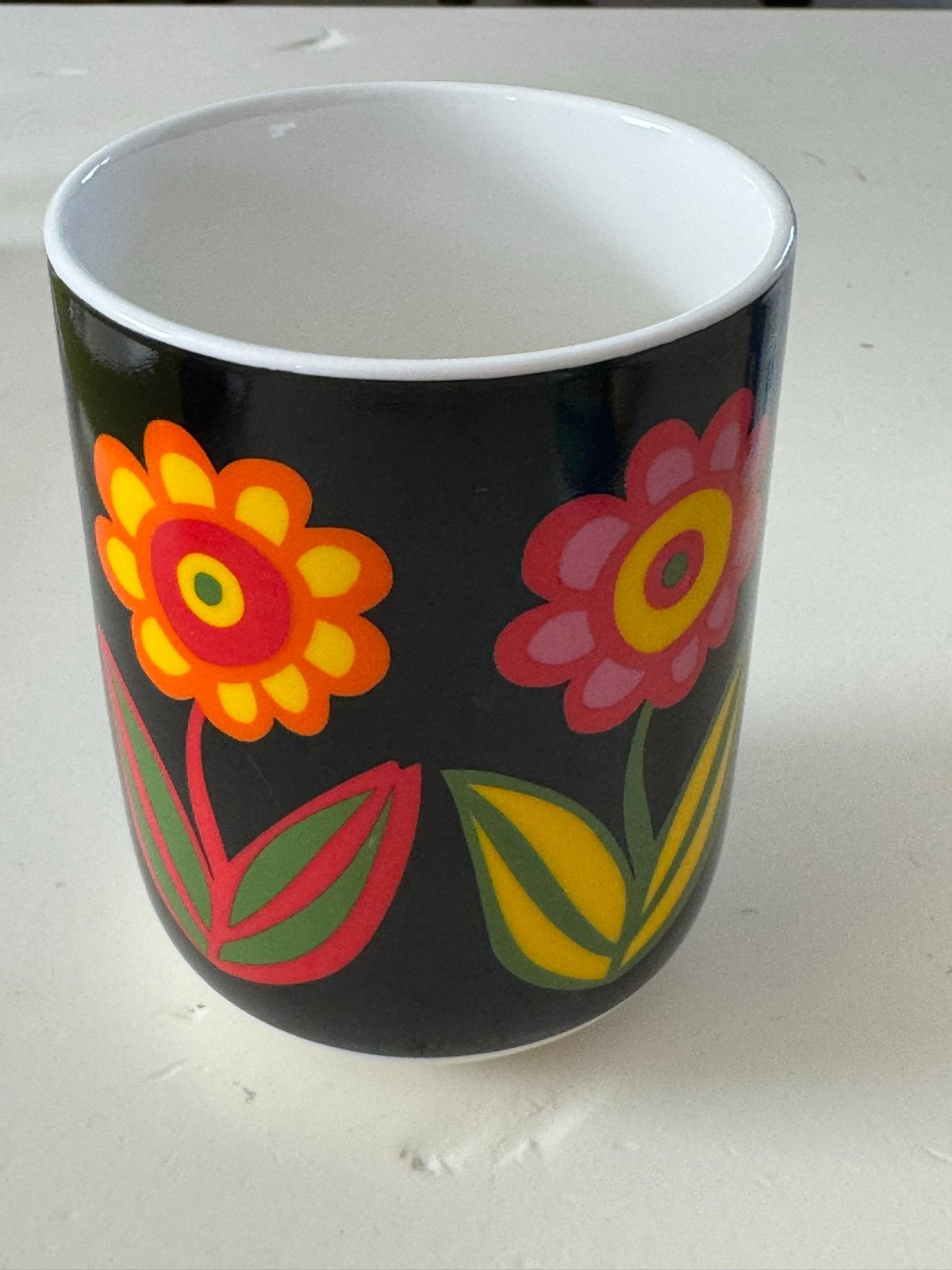 Mok met bloemenpatroon - Raffi - Vintage stijl, Gebruikt, Overige merken, Keramiek, Vintage