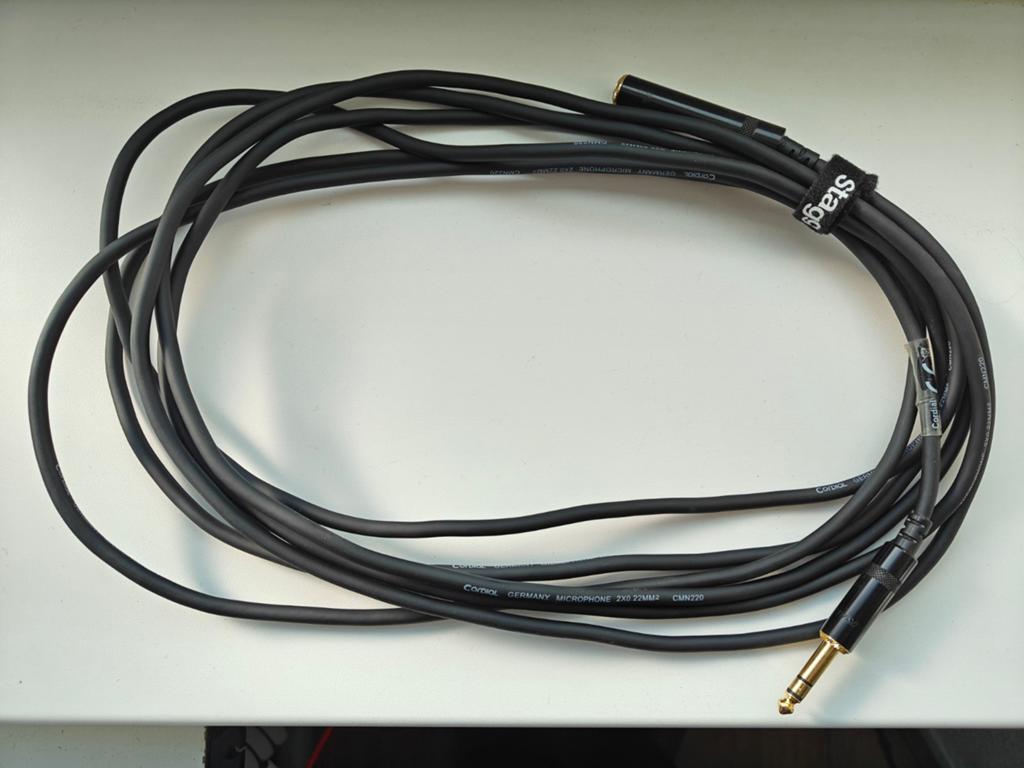 Cordial 5m stereo verlengkabel voor hoofdtelefoon, Ophalen of Verzenden, Nieuw, 2 tot 5 meter