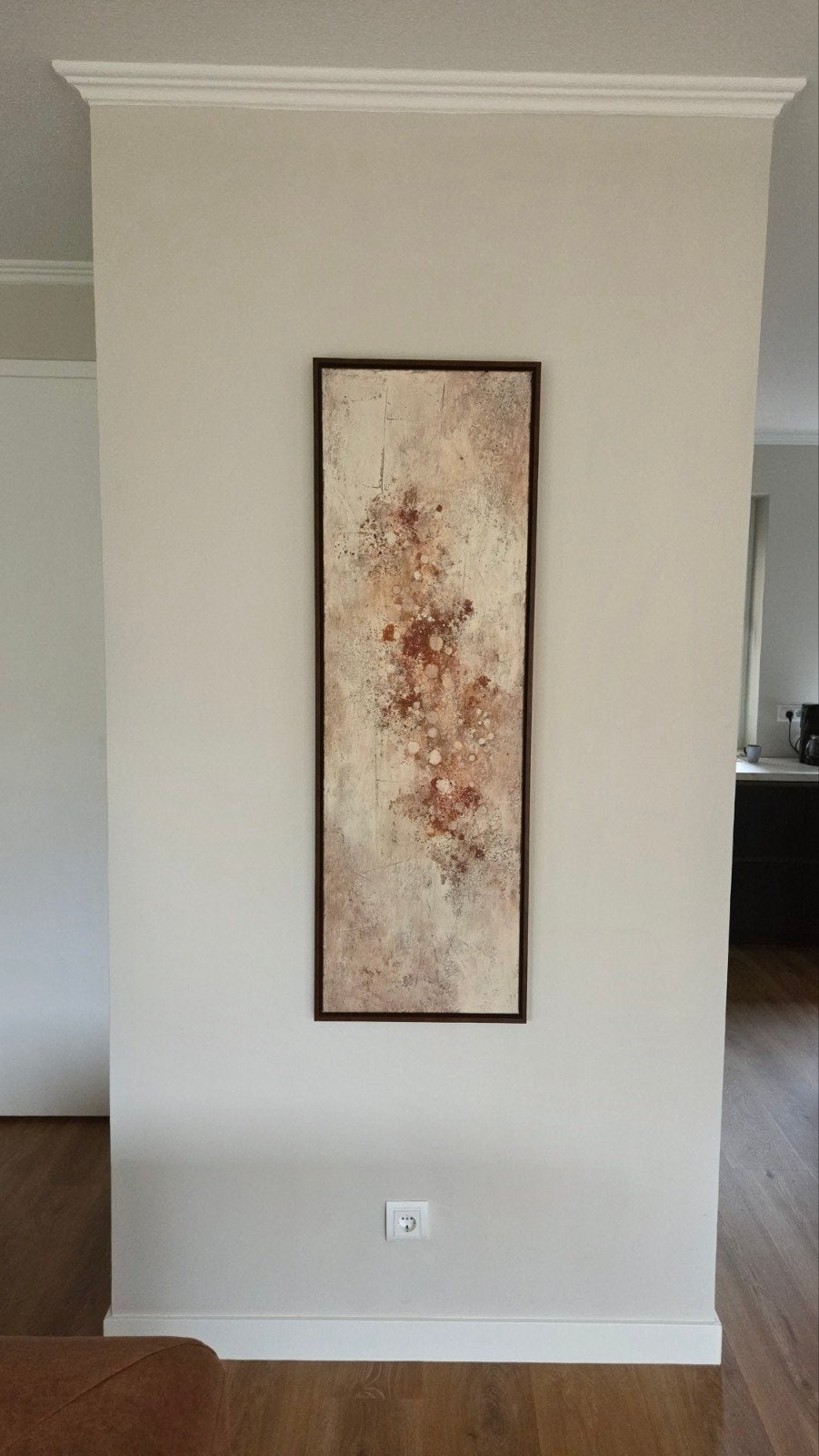 Abstract schilderij met frame - 46x137cm, Ophalen