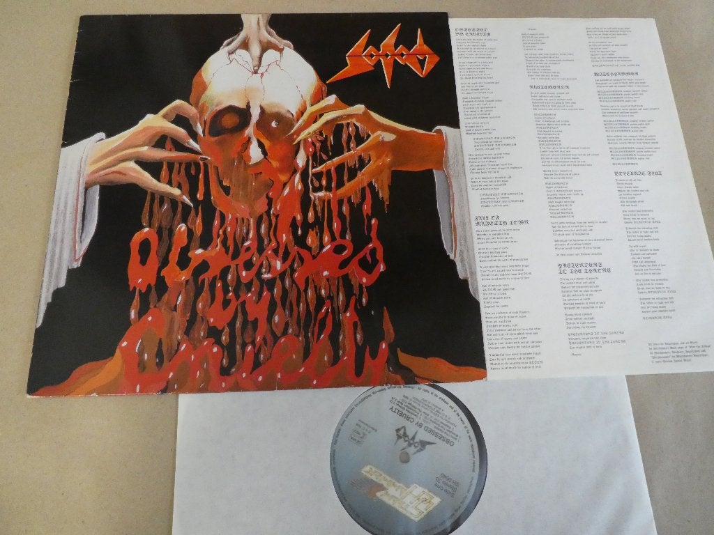 Sodom – Obsessed By Cruelty (1986), LP, Gebruikt, Verzenden, Beschermende buitenhoes