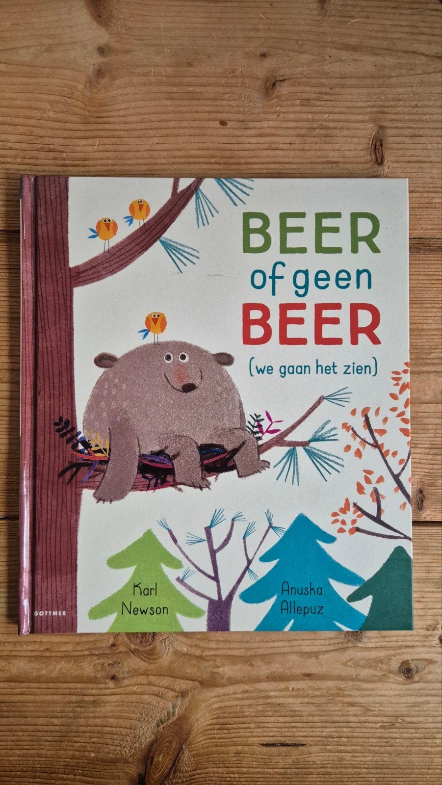 Beer of geen Beer (we gaan het zien) - Prentenboek, Boeken, Ophalen of Verzenden, Zo goed als nieuw, Karl Newson, Anuska Allepuz